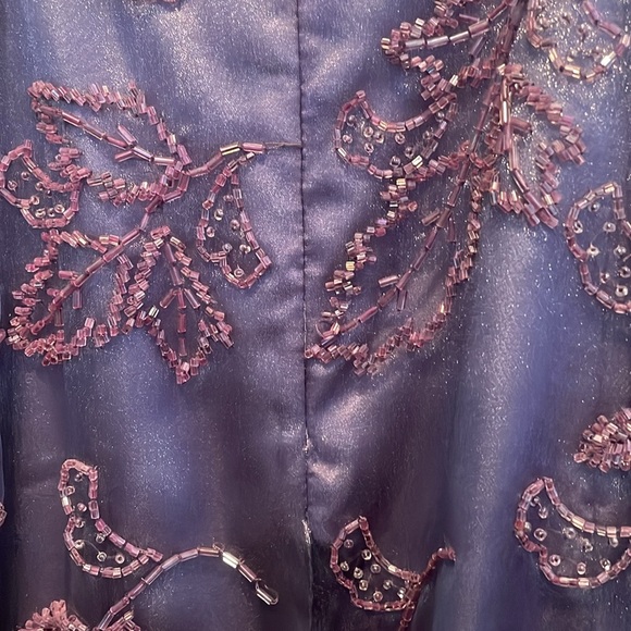 ALYCE Orchid  Evening Gown, size 6 with spaghetti straps. - Picture 7 of 8